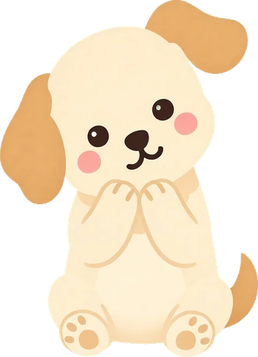 波波的狗狗插画卡片